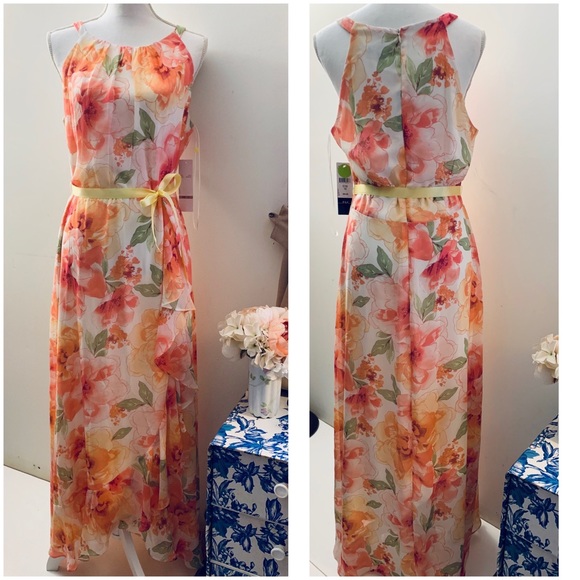 r & k originals sleeveless floral maxi dress